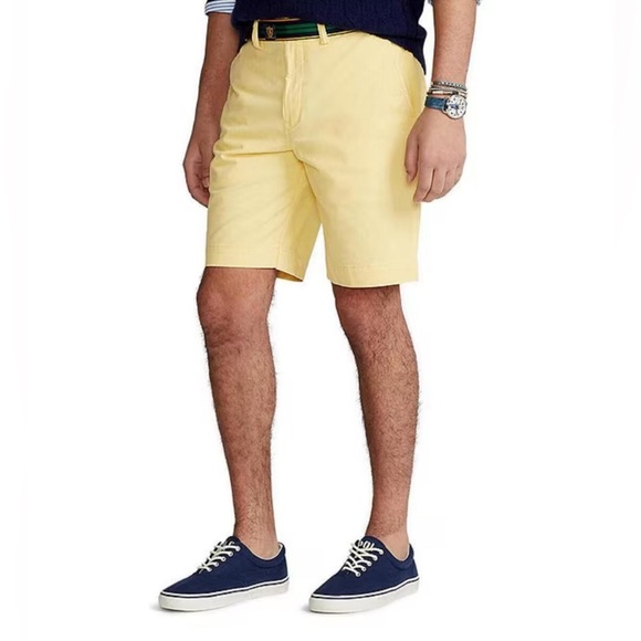 Polo Ralph Lauren Men’s Oxford Clubhouse Shorts Size 34 Yellow Cotton Preppy - Picture 1 of 7